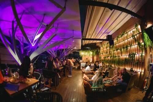 families dinning at above eleven bangkok